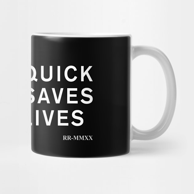 Official ROCKY ROCKHEAD Merch - F6 Quicksaves Lives (White) by Rockhead